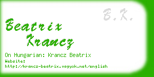 beatrix krancz business card